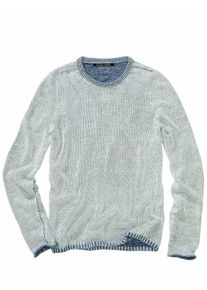 Hannes Roether Herren Pullover so10so Wei&szlig; 50 % Leinen, 45 % Baumwolle, 5 % Kaschmir