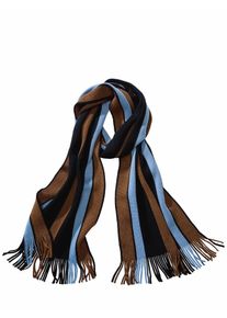 Mey & Edlich Mey & Edlich Herren Gerade-Linien-Schal Blau 100 % Wolle