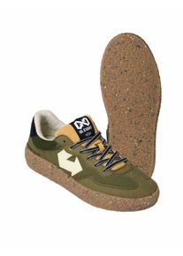 ID Eight Herren Uriduri-Sneaker Gr&uuml;n 44 % Polyester (recycelt, wasserabweisend), 38 % Polyamid (recycelt), 12 % BioVeg (Maiskorn), 6 % Apfelschale