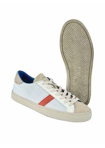 D.A.T.E. Herren Hill Low Sneaker Mesh Wei&szlig; 70 % Polyester, 30 % Rindleder
