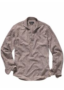 Mey & Edlich Mey & Edlich Herren Peaky-Coast-Schlupfhemd Braun 55 % Baumwolle, 45 % Leinen