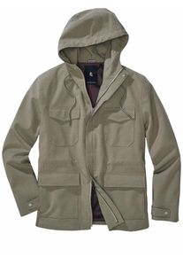 Mey & Edlich Mey & Edlich Herren Kapuzen-Fieldjacket Hinterland Gr&uuml;n 66 % Polyester, 28 % Viskose, 6 % Elasthan