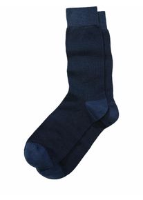 Mey & Edlich Mey & Edlich Herren Spina-di-Pesce-Socke Blau 70 % Baumwolle, 20 % Polyamid, 10 % Kaschmir