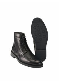 Mey & Edlich Mey & Edlich Herren Brogue-Boot Schwarz Obermaterial, Futter und Decksohle: Kalbleder