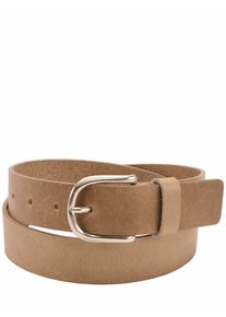 Mey & Edlich Mey & Edlich Herren Heller Jeans-G&uuml;rtel Beige Rindleder