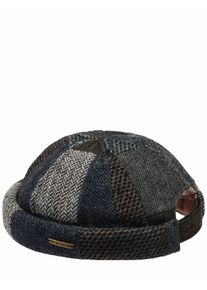 Stetson Herren Patchwork-Dockerm&uuml;tze Blau 50 % Wolle, 17 % Baumwolle, 15 % Polyester, 10 % Leinen, 5 % Seide, 3 % Polyamid