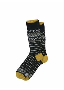 Corgi Herren Falsche Norweger-Socke Schwarz 80 % Wolle, 20 % Baumwolle