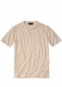 Mey & Edlich Mey & Edlich Herren Two-Tone-T-Shirt Beige 88 % Leinen, 12 % Baumwolle