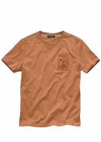 Mey & Edlich Mey & Edlich Herren Fuwari-Bl&uuml;ten-Shirt Braun 100 % Baumwolle