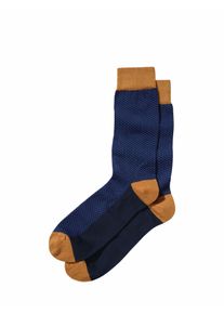 Mey & Edlich Mey & Edlich Herren Zickzack-Socke Blau 80 % Baumwolle, 20 % Polyamid
