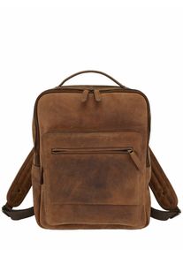 Mey & Edlich Mey & Edlich Herren Pilot-Rucksack Braun Vegetabil gegerbtes Rindleder
