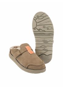 Satorisan S.L Herren Damen-Hausschuh Uwabaki Beige 100 % Rindleder