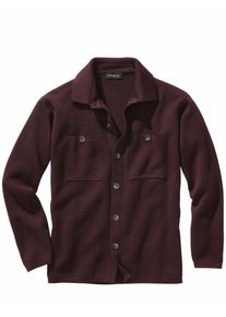 Mey & Edlich Mey & Edlich Herren Strick-Shacket Punto di Roma Rot 50 % Merinowolle, 50 % Polyacryl