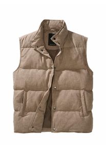 Mey & Edlich Mey & Edlich Herren Leinen-Steppweste Aberdeen Beige 52 % Leinen, 48 % Baumwolle