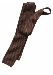 Mey & Edlich Mey & Edlich Herren Niederrheinische Strickkrawatte Braun 100 % Seide