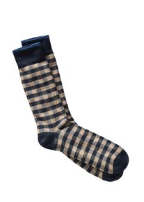 Mey & Edlich Mey & Edlich Herren Raster-Socke Blau 80 % Baumwolle, 20 % Polyamid
