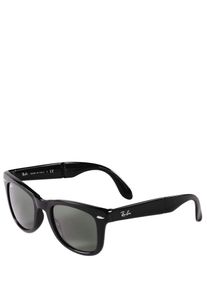 Ray-Ban Herren Sonnenbrille Wayfarer Schwarz Charakteristischer Kunststoffrahmen, gr&uuml;n get&ouml;nte Gl&auml;ser (Durchmesser: ca