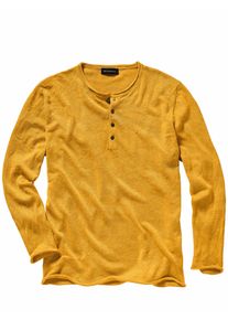 Mey & Edlich Mey & Edlich Herren Gehaltvolles Leinenhenley Gelb 100 % Leinen