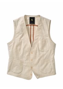 Mey & Edlich Mey & Edlich Herren Dolce-Vita-Weste Beige 69 % Baumwolle, 29 % Leinen, 2 % Elasthan