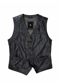Mey & Edlich Mey & Edlich Herren Easy Rider Lederweste Grau Obermaterial: Lammnappa