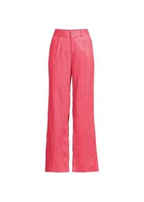 LANDS' END Leinenhose High Waist mit weitem Bein, Damen,  Pink, Leinen, by Lands' End