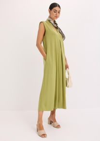 bonprix Jerseykleid aus Viskose-Mix mit Schulterpolster, gr&uuml;n, Gr.40/42 (M), Elegantes Jerseykleid aus Viskose-Mix mit modernen Schulterpolstern