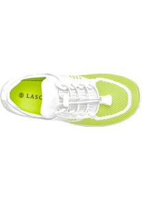 Lascana sheego Gro&szlig;e Gr&ouml;&szlig;en Sneaker, wei&szlig;/lime, Gr&ouml;&szlig;e 38 - Damen