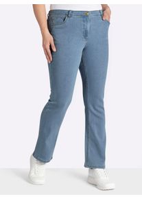 sheego Gro&szlig;e Gr&ouml;&szlig;en Bootcut-Jeans im 5-Pocket-Stil, blue-bleached, Gr&ouml;&szlig;e 54 - Damen