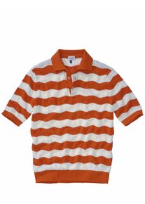 Gallia Herren Strickpolo Meret Wei&szlig; 100 % Baumwolle