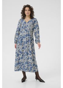 Kaffe Kleid KAdahlia Tight fit blue white