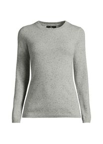 LANDS' END Kaschmir-Pullover mit rundem Ausschnitt, Damen,  Grau, Kaschmir, by Lands' End