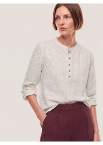 Walbusch Bluse mit Bl&uuml;tenstickerei
