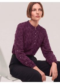 Walbusch Bluse mit Bl&uuml;tenstickerei