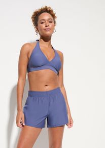 bonprix Bikini und Badeunterteil (3-tlg.Set), blau, Gr.44, Set aus Bikinioberteil, Bikinihose und Badeshorts