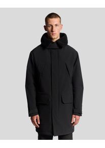 Lyle & Scott Lyle & Scott Schwerer Parka mit Kragen aus Kunstlammfell - Schwarz