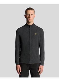 Lyle & Scott Lyle & Scott Lambswool-Mix Rei&szlig;verschluss-K cardigan - Grau