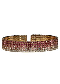 Steuer Modeschmuck Armreif Strass-Armspange pink/rosa