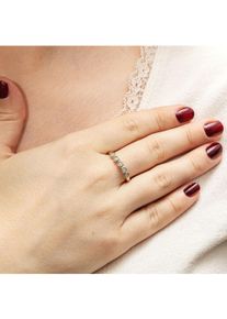 Diamonds by Ellen K. Ring Gold 585 zweifarbig mit 5x Brillant zus. 0,05ct.