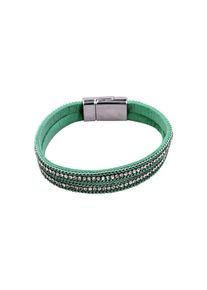Steuer Modeschmuck Armband Velours Armband t&uuml;rkis mit Strass