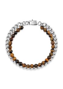 ZEEme Stainless Steel Armband Edelstahl Tigerauge