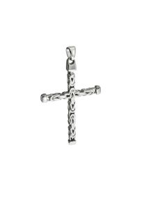 ZEEme Basic Anh&auml;nger Silber 925 Kreuz-Motiv K&ouml;nigskette poliert 62mm