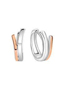 ZEEme Basic Klappcreolen 925/- Sterling Silber rhodiniert/ros&eacute;