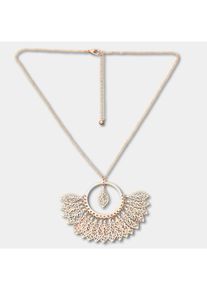 Steuer Modeschmuck Anh&auml;nger mit Kette Bl&auml;ttchenanh&auml;nger an Kette goldfarben