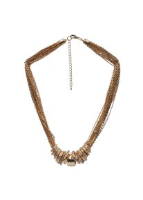 Steuer Modeschmuck Kette mehrreihig mit Ringen teilweise mit Glassteinen