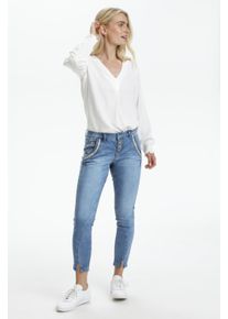 Cream Jeans Curved fit light blue