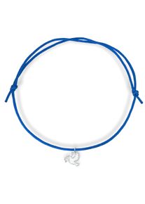 Beka & Bell BEKA&BELL Armband 925 Sterling Silber Gl&auml;nzend Taube Textil 14-28cm