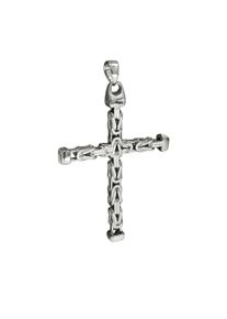 ZEEme Basic Anh&auml;nger Silber 925 Kreuz-Motiv K&ouml;nigskette poliert 75mm