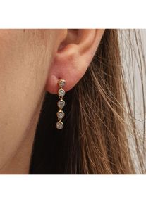 Diamonds by Ellen K. Ohrringe Gold 585 zweifarbig mit 10x Brillant zus. 0,05ct.