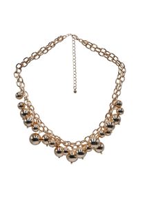 Steuer Modeschmuck Kette zweireihig goldfarben mit verschiedenen Bubbles