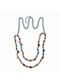 Steuer Modeschmuck Kette Modekette Muschel multi color